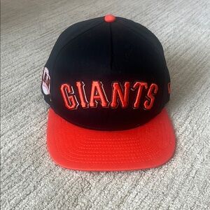 New Era Giants Black and Orange Cap